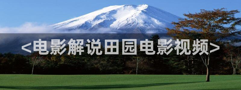 8090新视觉电视影院：<电影解说田园电影视频>